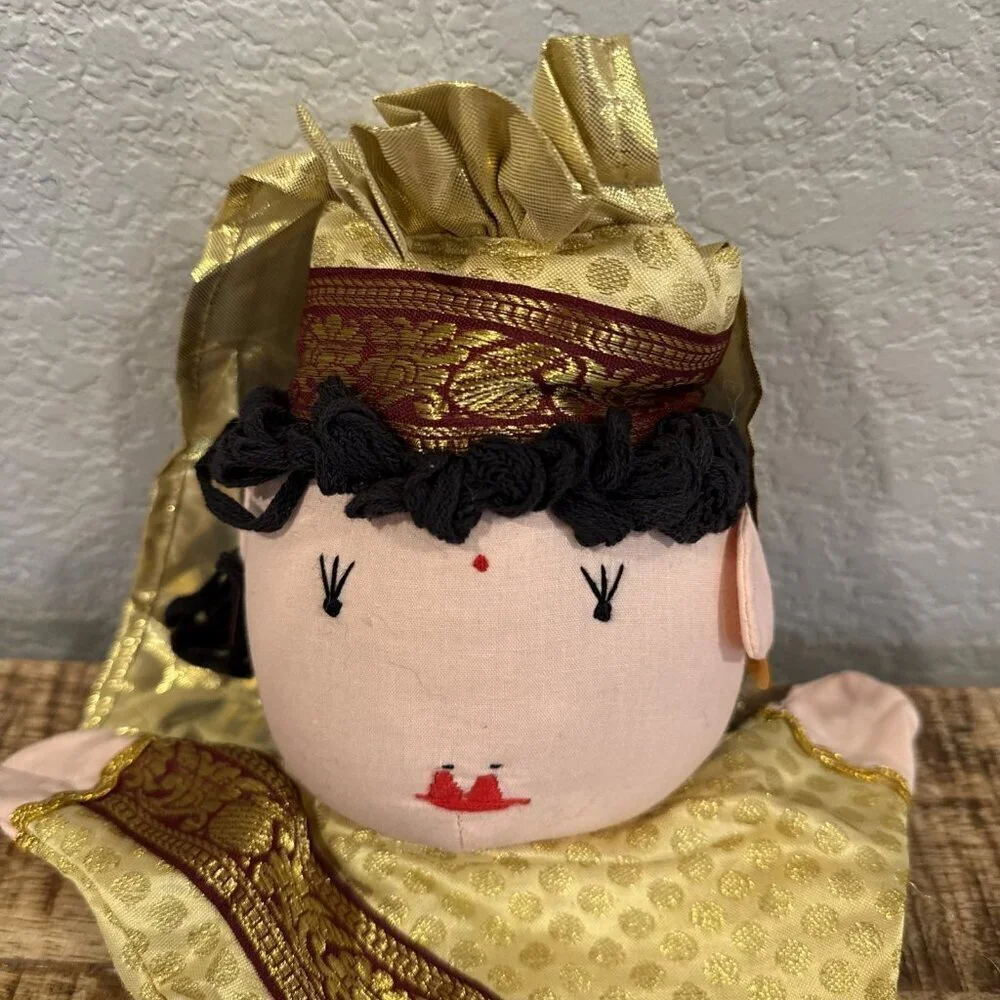Trades Of Hope Royal Persian Princess Queen Embroidered Handcrafted Puppet Gold